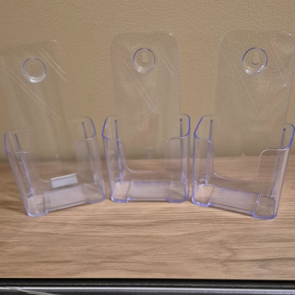 Acrylic Leaflet Sized Literature Holder - set of 3